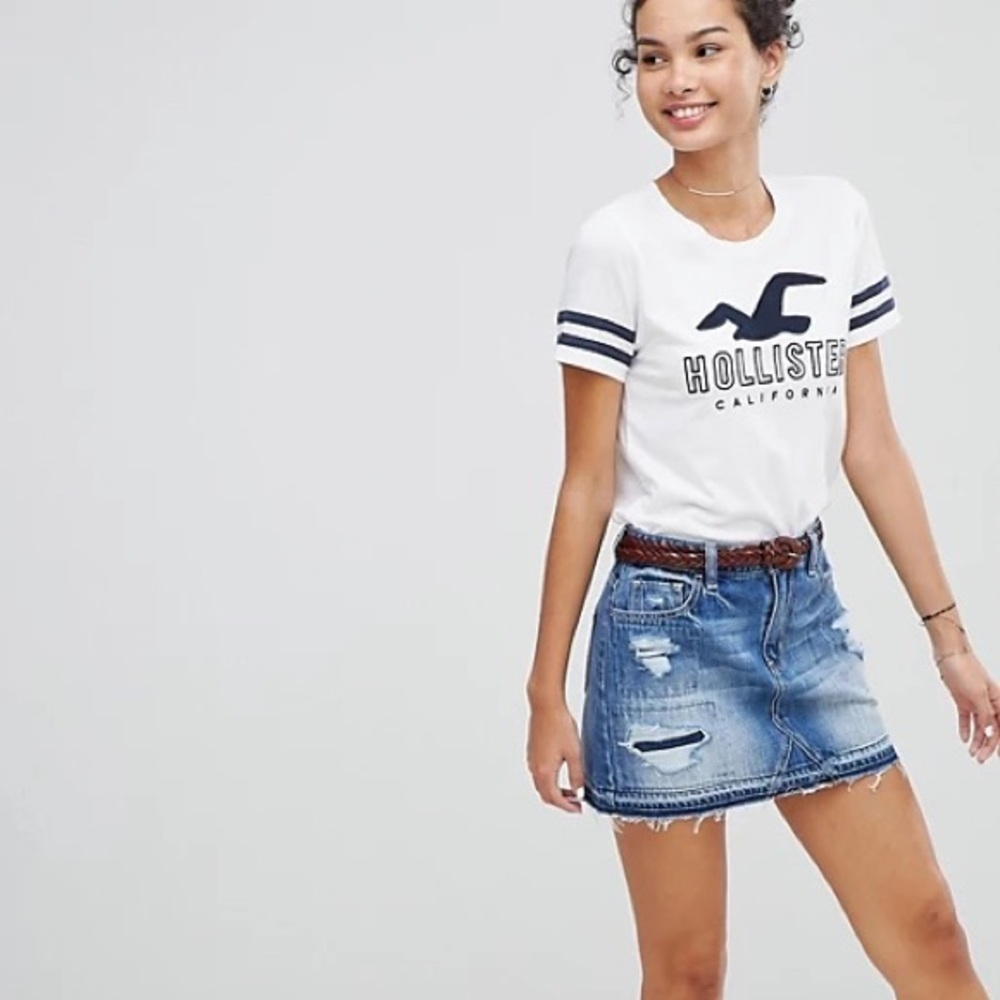 Hollister Rip & Repair High Rise Mini Skirt - Picture 2 of 8